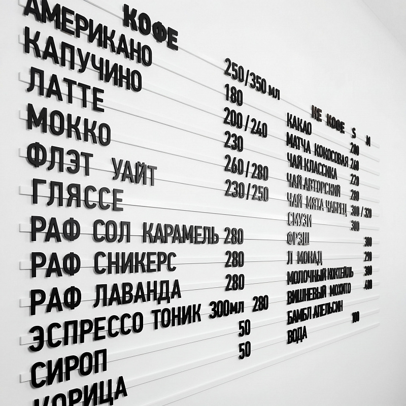 Магнитное настенное меню арт. U16 Магнитное настенное меню арт. U16